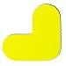 InSite Solutions IN-40-231I PVC Corner Marker Tape, 7-1/2" Length x 7-1/2" Height, Yellow