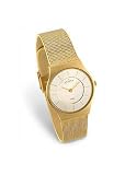 Skagen Damenarmbanduhr Slimline Gold Milanaise 233 SGG