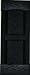 Exterior Vinyl Raised Panel Shutter 14x47 Fits 44"-55" Black