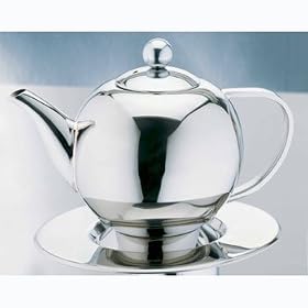 Elia Teapot with Tray - Stainless Steel TRA-45S