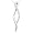 10k White Gold Diamond Twist Pendant