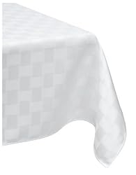 Reflections 52 by 70-Inch Oblong / Rectangle Tablecloth, White