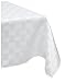 Bardwil Reflections Spill Proof Oblong / Rectangle Tablecloth, 52-Inch x 70-Inch, White