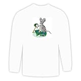 31V7YMAV20L. SL160  Long Sleeve T shirt with treadmill, workout, sport, rat, mouse, rodent, fitness Large White