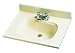 Crane Plumbing Doverstone Cultured Marble Lavatory Vanity Top with Recessed Sink with Overflow, White #8949-1