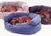 Khaki Double Donut Dog Bed - Large
