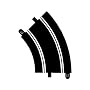 Scalextric C8206 1:32 Scale Radius 2 Curve 45o (2)(C151) Sport Building and Sport Track Accessory