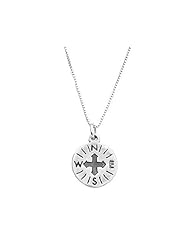 Sterling Silver One Sided Compass Necklace