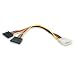 Molex to�2 SATA�Internal Power�Splitter Cable