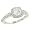Pave/Bezel Diamond Engagement Ring .27cttw (CZ ctr)