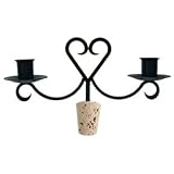 VWI C-WB-51 Heart Wine Bottle Topper Powder Metal Coated