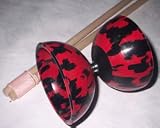 Diabolo Harlekin Medium 2farbig schwarz/rot(Inkl.St�be/Schnur) - 