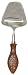 Decorative Cheese Shaver With Wood Brown Fish Handle