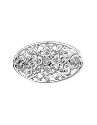 14K White Gold 1/6 Cttw Diamond Brooch