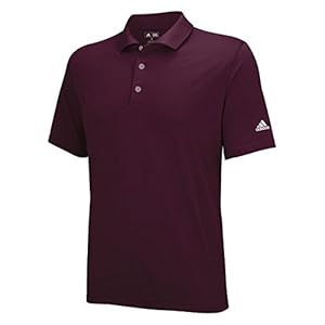 adidas Golf Men's Puremotion Solid Jersey Polo, Amazon Red/White, XX-Large