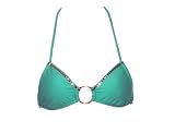 Split Teal Slide Tie Top W/gold Details (X-small)