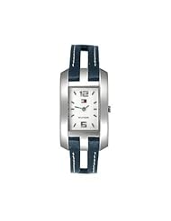 Tommy Hilfiger Square Black Leather Womens Watch 1780259