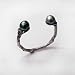 Large Twig Cuff, Silver Pearls