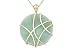 5 1/4 Carat GreenJade 14K Yellow Gold Pendant w/Chain