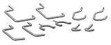 Crawford-Lehigh OR10 10 Piece Vinyl Coated Storage Hook Assortment