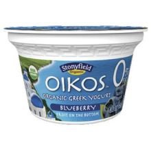 Oikos Organic Blueberry Greek Yogurt, 5.3 Ounce -- 12 per case.
