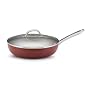 Farberware Premium 12 Inch Cov Deep Skillet, Red