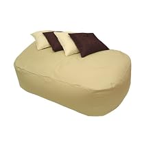 5ft Sofa Beanbag CREAM Faux Leather Classic