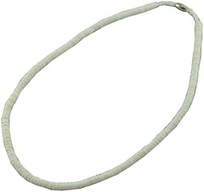 18" Round White Chips Puka Shell Necklace