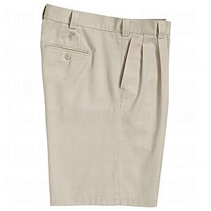 Ashworth ez-tech dbl pleat shorts stone 34w