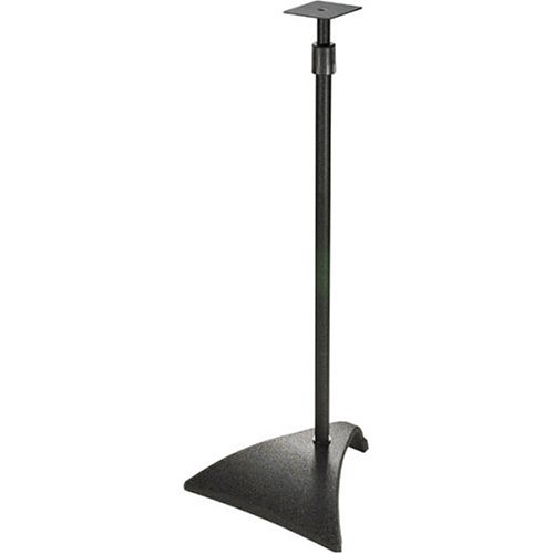Electronics: WOOD TECHNOLOGY THT 3B Adjustable Metal Satellite Speaker Stands   Black