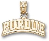 Purdue Boilermakers Solid 10K Gold Arched ''PURDUE'' 3/16'' Pendant
