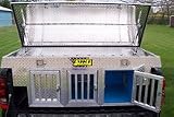 Three Door Winter Diamond Tread Aluminum Dog Box w/Top Storage - Model 1
