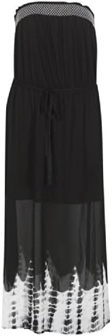 Plus Size Black Tie Dye Border Maxi Dress --Size: 3x Color: Black
