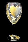 Bride's Heirloom Design - Hand Painted - Grande Wine - 16 oz..