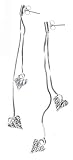 Italian Sterling Silver Dangle Heart Earrings
