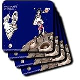 Londons Times Funny Music Cartoons - Michael Jackson Collectible, Real Moonwalk - Coasters