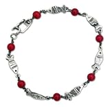 Cornucopia bracelet, 'Silver Fish' 8 L