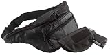 Genuine Leather Gun Holder Belt Bag – Style LULGH2 (Black)