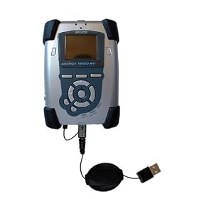 Click here to buy Retractable USB Cable for the Archos AV102 with Power Hot Sync and Charge capabilities -... by Gomadic for the Archos AV120.