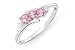 1/2 Carat Pink Tourmaline and Diamond 14K White Gold Ring