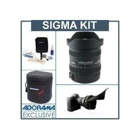Sigma 12-24mm f/4.5-5.6 II DG HSM Autofocus Super Wide-Angle Zoom Lens, for Canon EOS Cameras - USA Warranty - Bundle - with Slinger Soft Lens Case, Flex Lens Shade, Professional Lens Cleaning Kit