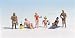 H0 'Bathers' figures, set of 6 painted_s-1