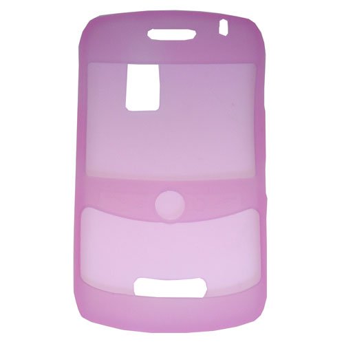 Blackberry 8300 Curve Pink Silicone Case - Includes TWO Bonus Charm Holders