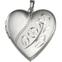 21.00X20.00 Mm Sterling Silver Heart Shaped Locket