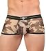 Male Power Sheer Camo Mini Pouch Short 145-160