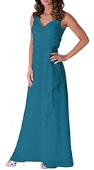 V-neck Chiffon Evening Dress/Bridesmaid Dress/Prom Dress 
