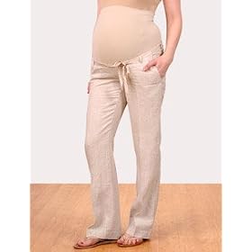 Motherhood Maternity: secret fit belly(tm) linen boot cut maternity pant