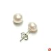 Sterling Silver White Freshwater Cultured Pearl Button Stud Earrings (6.5x7mm)