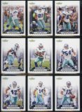 2006 Score Dallas Cowboys Football Card Complete Set of 17 Cards including Terrell Owens plus rookie cards of Skyler Green, Anthony Fasano, Miles Austin, Pat Watkins, Bobby Carpenter, and Lousaka Polite