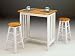 Beautiful White & Natural Mission Breakfast Table Set